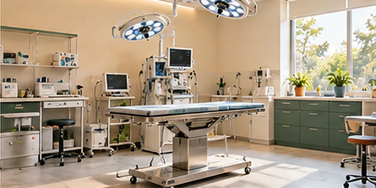 Jasna sala zabiegowa kliniki weterynaryjnej